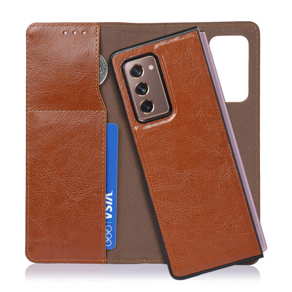 Samsung Galaxy Z Serie Galaxy Z Fold2 5G Crazy Horse Leder Leder Mode Handyhülle – Bild 2