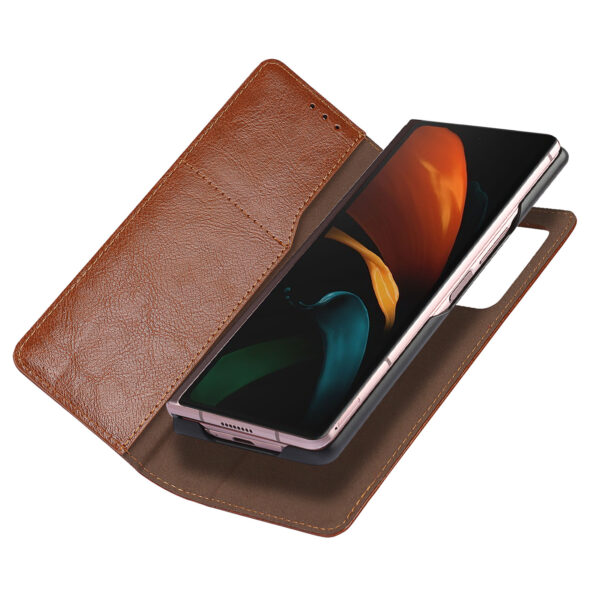 Samsung Galaxy Z Serie Galaxy Z Fold2 5G Crazy Horse Leder Leder Mode Handyhülle – Bild 3