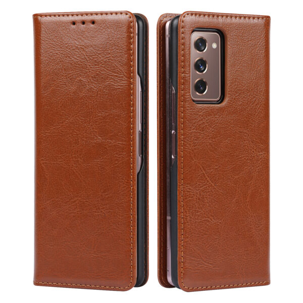 Samsung Galaxy Z Serie Galaxy Z Fold2 5G Crazy Horse Leder Leder Mode Handyhülle – Bild 6