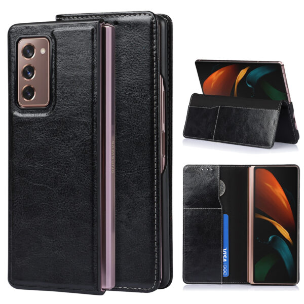 Samsung Galaxy Z Serie Galaxy Z Fold2 5G Crazy Horse Leder Leder Mode Handyhülle