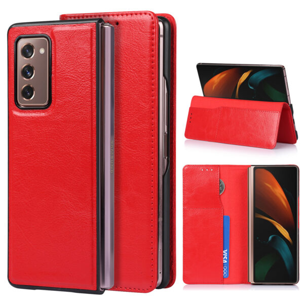 Samsung Galaxy Z Serie Galaxy Z Fold2 5G Crazy Horse Leder Leder Mode Handyhülle – Bild 7