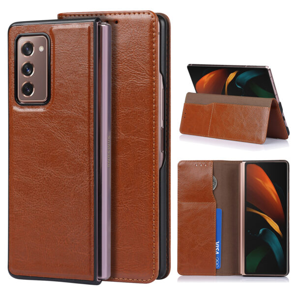 Samsung Galaxy Z Serie Galaxy Z Fold2 5G Crazy Horse Leder Leder Mode Handyhülle – Bild 8